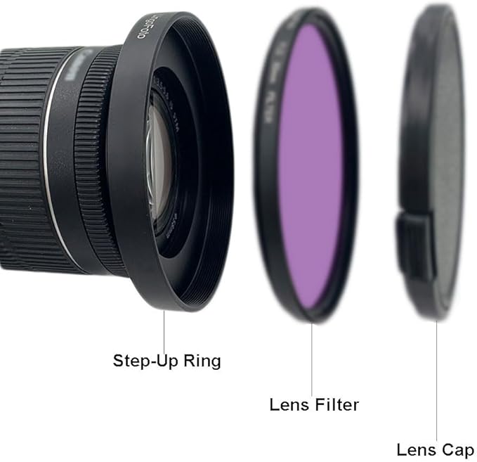 Lens Matte Box Adapter 44-86mm Step up Ring for 44mm Camera Lens to 95mm OD Matte Box Lens Mount (44-86/95mm)