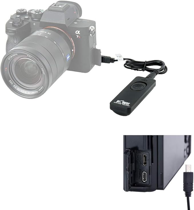 Kiwifotos Remote Control Shutter Release Cord for Sony A6000 A6100 A5100 A6600 A6500 A6400 A6300 A7 A7II A7III A7R A7RII A7RIII A7RIV A7S A7SII A9 RX100 VII VI RX100 VA V III RX10 III RX10 IV and More