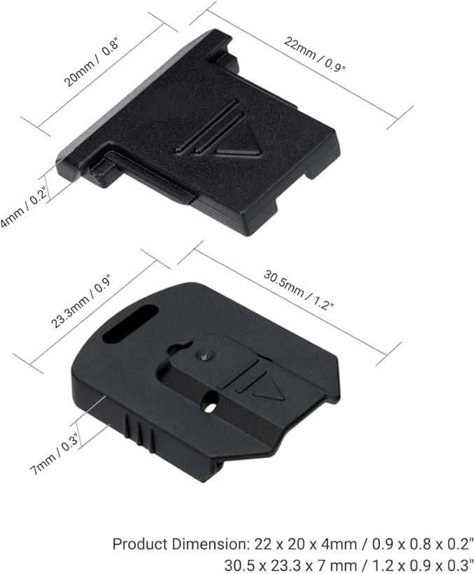 2Pack Camera and Flash Hot Shoe Cover Cap for Canon Speedlite EL-1 EL-100 600EX II 430EX III on Canon Camera EOS R6 R5 R RP 7D Mark II 6D Mark II 5D Mark IV III 90D 80D 77D Rebel T8i T7 T7i SL3 SL2
