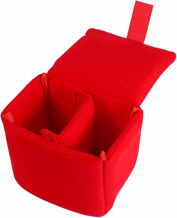 DLSR Camera Bag, Insert Pad Shockproof Insert Protection Camera Case Bag Organizer Accessory for Photographing Padded Camera Pouch Camera Insert Bag (Red)