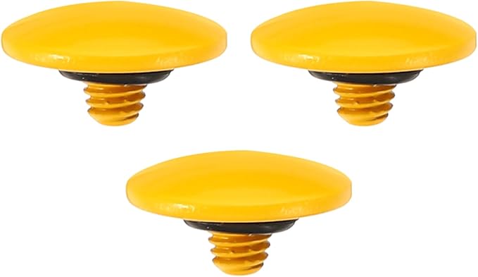 PATIKIL Camera Shutter Button, 3 Pack Soft Shutter Release Button Pure Copper Camera Button Convex Suitable for Nikon for Fujifilm for Leica DSLR/SLR Camera, Orange
