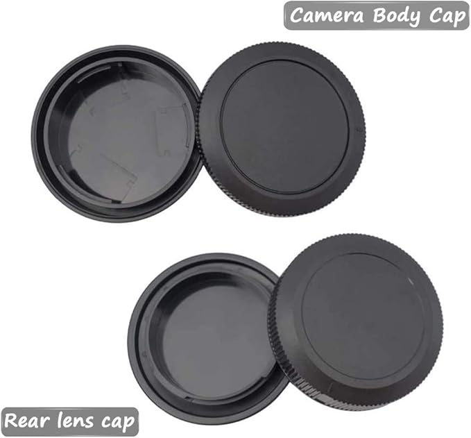 Body Cap & Rear Lens Cap Cover for Canon EOS R1 R3 R10 R8 R7 R6II R6 R5II R5 R RP Camera and More with RF Mount, Lens Accessories for Canon r1 r3 r10 r8 r7 r6 r5-2Packs