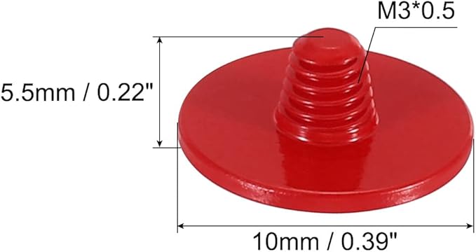 PATIKIL Camera Shutter Button, 4 Pack Soft Shutter Release Button Pure Copper Camera Button Convex Suitable for Nikon for Fujifilm for Leica DSLR/SLR Camera, Red