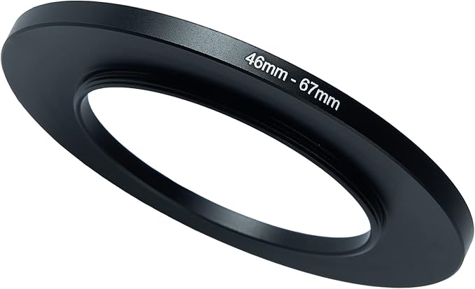 46mm to 67mm Step-Up Ring Filter Adapter,for All Brands UV ND CPL, Metal Ring Step-Up Rings Adapter Filter (46mm-67mm)