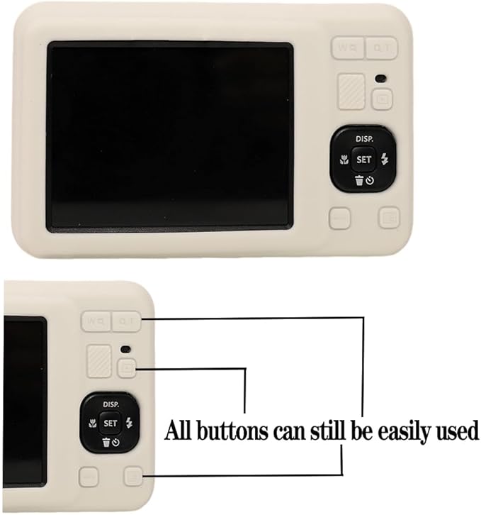 AEXUTDA Case Compatible for Kodak FZ55 Camera, Lightweight FZ55 Body Skin, Soft Silicone Scratch Resistant Ultra-Thin Protective case FZ55,Misty White