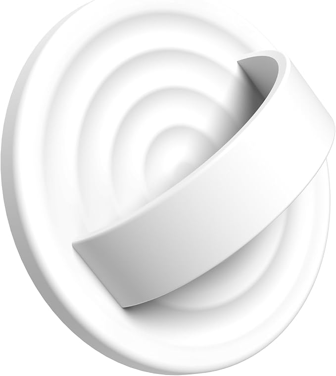 Upgraded Magnetic Phone Grip, Liquid Silicone Soft and Portable, Removable Finger Loop Ring Grip Holder for iPhone, Strong Magnetic Attraction, Compatible with MagSafe Phone Case, White