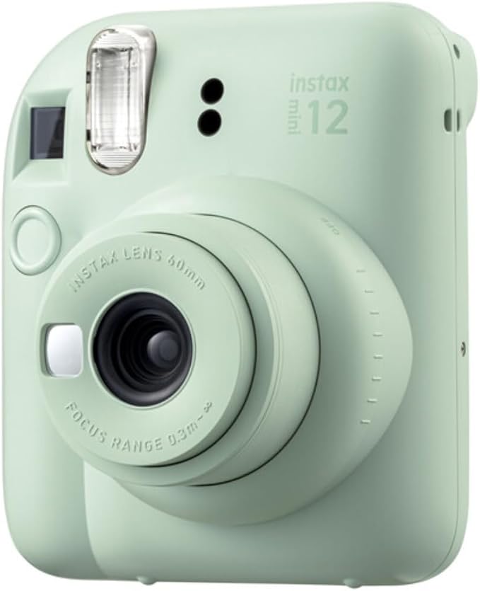 FUJIFILM INSTAX Mini 12 Instant Film Camera | Mint Green Bundled with INSTAX Mini Instant Film |40 Exposures + Instax Accessory Bundle + AA Batteries + Cleaning Cloth (10 Items)