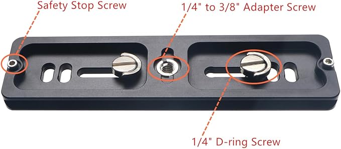 PU-150 150mm Lengthened Universal Quick Release QR Plate Telephoto Lens Plate for Tripod Head Ballhead DSLR Camera, Arca-Swiss Compatible
