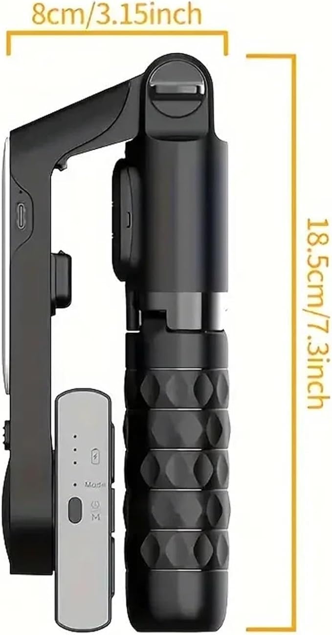 1-axis Handheld Gimbal Stabilizer W/Selfie Stick/Tripod, Wireless Remote, 400mAh Li-ion Battery, USB Charging, iOS