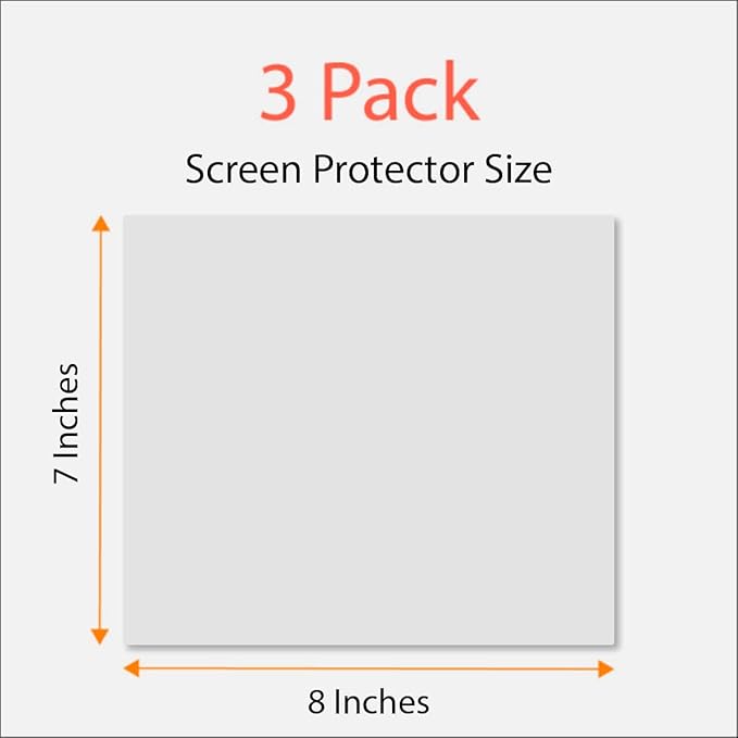 Universal Trimmable Screen Protector for All Mini Navigation (3-Pack), Anti-Glare and Anti Finger Print, 8 x 7 inches