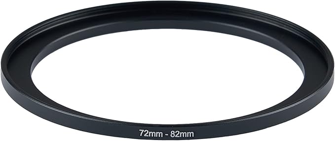 72mm to 82mm Step-Up Ring 72mm to 82mm Metal Step-Up Ring for All Brands 82mm UV ND CPL Filter