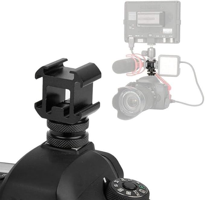 1Pcs Triple Hot Shoe Base Mount Adapter Extend Holder for Microphone Monitor LED Video Light