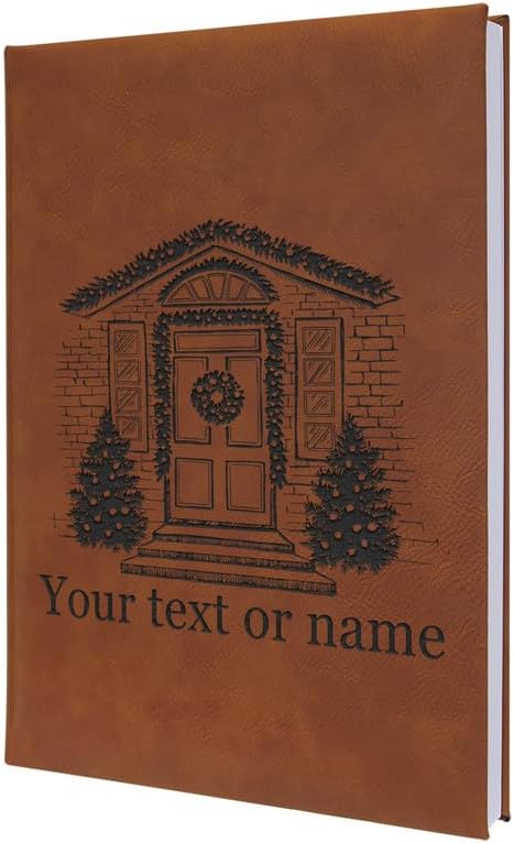Bespoke Holiday Wishes Engraved Gifts - Personalized Leather Notebooks for the Season