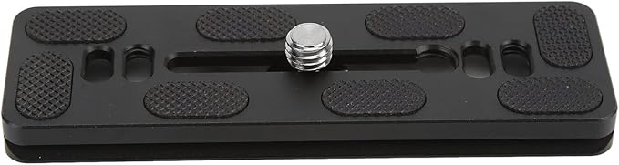 120mm Quick Release Plate with 3/8 Inch Screw and D Ring for Arca Swiss Standard Camera Tripod Ball Head, CNC Machined Aluminum Alloy with Non - Slip Rubber Pads
