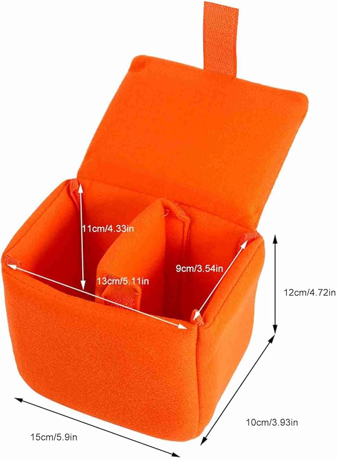 DLSR Camera Bag, Insert Pad Shockproof Insert Protection Camera Case Bag Organizer Accessory for Photographing Padded Camera Pouch Camera Insert Bag (Orange)