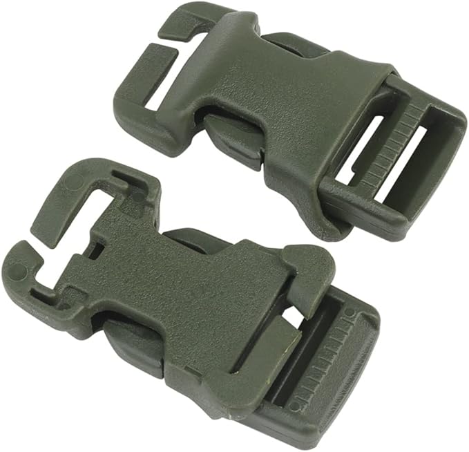 2pcs Tactical Quick-Release Buckles Molle Webbing Buckle Clip Fits Any Chest Rig Or Vest with 2.5cm Buckle