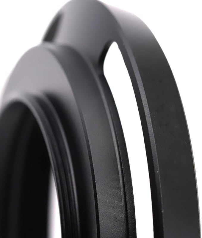 43mm Hollow Lens Hood 43mm Screw in Curved Vented Lens Hood 43mm Metal Lens Hood for 43mm Lens Hood Wide(Black)