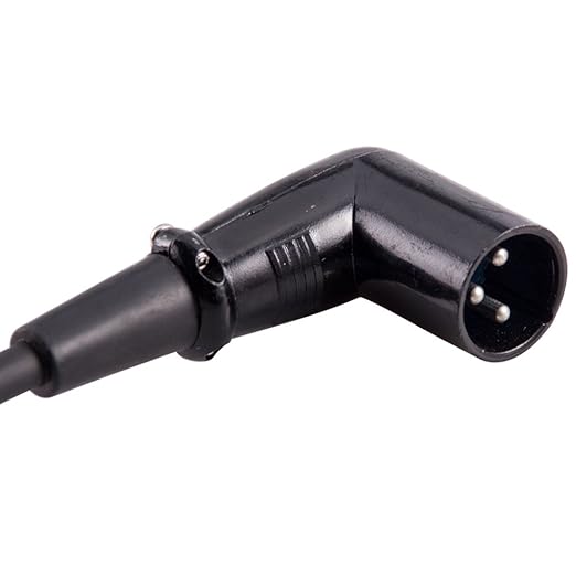 Seismic Audio Speakers Right Angle Patch Cables - XLR Male to XLR Female, 1 Foot, Pack of 6
