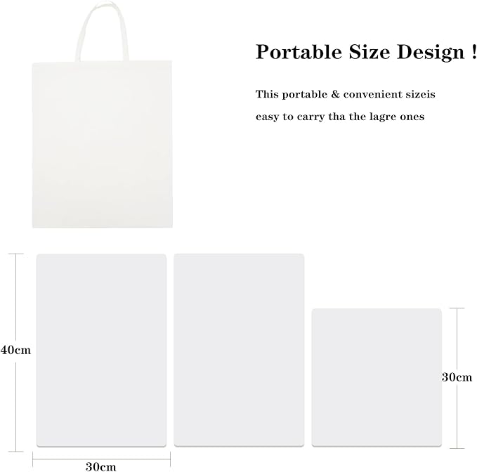 3 PCS Board Photo Backdrop, 15.8x11.8 Inch Waterproof Photography Backdrop Boards with 3 PCS Bracket for Flat Lay, Product Photography Background (White 3)