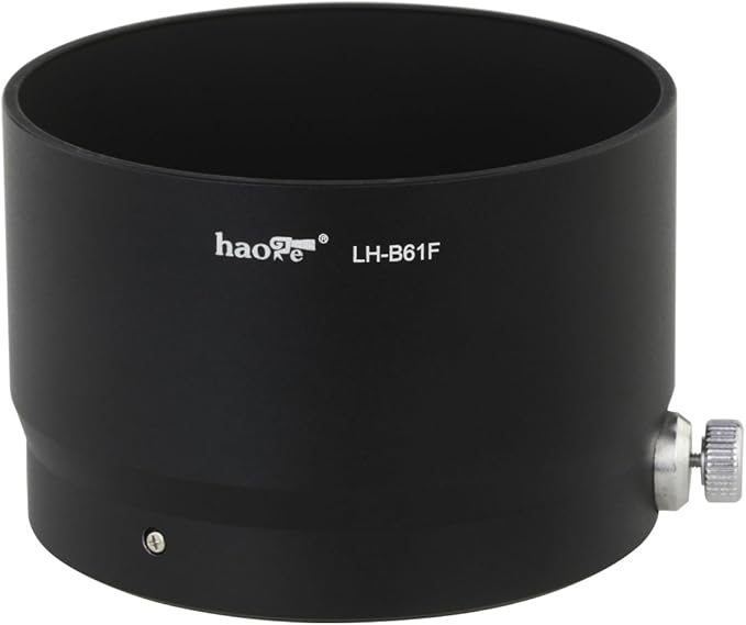 Haoge LH-B61F Metal Lens Hood Shade for Olympus M.ZUIKO Digital ED 75mm F1.8 Lens Black Replaces Olympus LH-61F