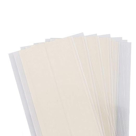 Lineco See-Thru Polyester Mounting Strips, Hingeless Mount Artwork to Mats, Sturdy for Prints, Documents, Photos, Paper and More. 4 inches, Pack of 12