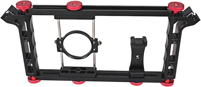 Smartphone Video Rigs Phone Cage for Cinematic Creation Live Streaming, Durability Aluminum Vlog Expanding Frame Phone Video Stabilizers