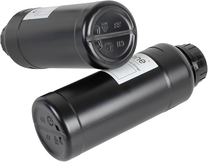 eTone 3X 500ml Darkroom Chemical Storage Bottles with Caps Film Photo Developing Processing Equipment (Black)
