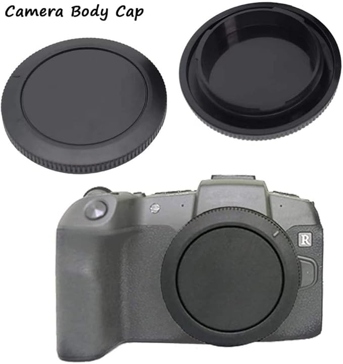 Body Cap & Rear Lens Cap Cover for Canon EOS R1 R3 R10 R8 R7 R6II R6 R5II R5 R RP Camera and More with RF Mount, Lens Accessories for Canon r1 r3 r10 r8 r7 r6 r5-2Packs