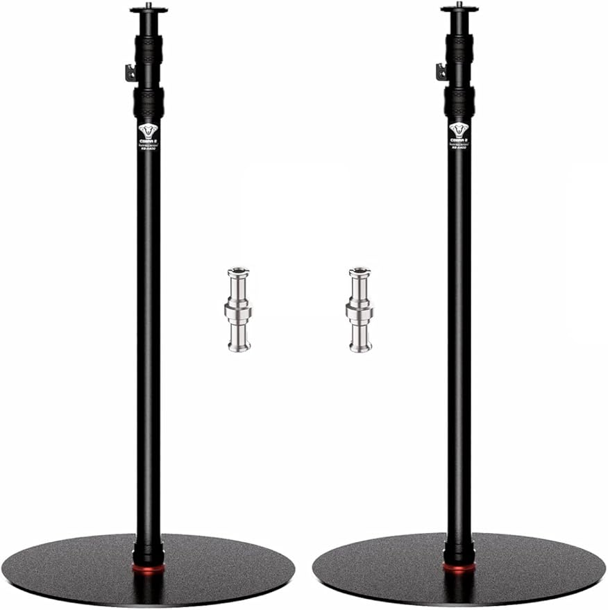 IFOOTAGE A400 Round Base Monopod, 79'' Studio Light Stand with Flat Base, Aluminum Camera Tripod Monopod Stand for Video Recording, Live Streaming, Interview, Payload 22lb (2 Pack)