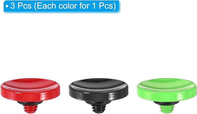 PATIKIL Camera Shutter Button, 3 Pack Soft Shutter Release Button Pure Copper Camera Button Concave, for Nikon for Fujifilm for Leica Red/Black/Green