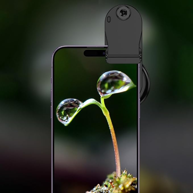 Andoer Mobile Phone Lens Macro Lens Photography Accessories for Smartphone 4K Ultra High Definition with Phone Clip Compatible with Android Smartphones iPhone 15/14/13/12 Max/Xr/X/8