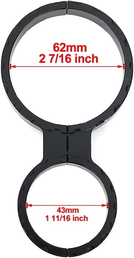 1.75" x2.5" Shock Reservoir Mounting Clamp, Fit for Polaris RZR XP 1000, Compatible with 1 3/4" Roll Cage, 2 1/2" Reservoir