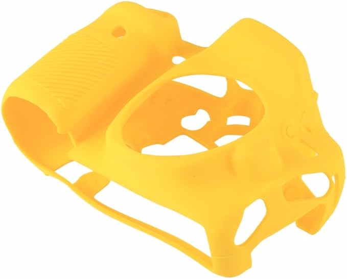 Professional Secure Silicone Camera Cases Bag Housing Rubber Body Skin for Canon EOS 80D Digital SLR Camera Protective Case (Yellow)