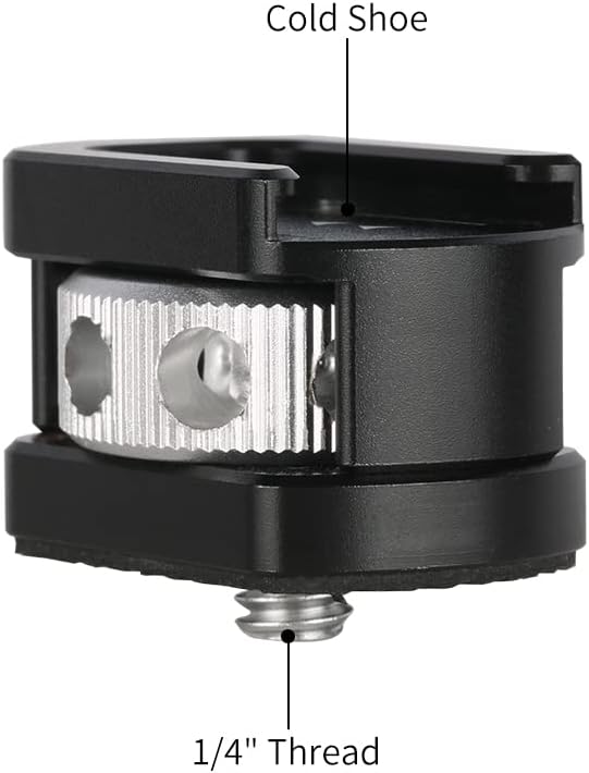 NICEYRIG Cold Shoe Adapter for 1/4’’-20 Thread, Thumbscrew Easy Mounting Cold Shoe Base for Microphone Flash LED Video Light - 499