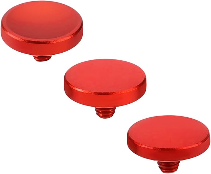 eMagTech 3pcs Red Aluminum Shutter Release Button Concave Convex Flat Compatible with Fujifilm Compatible with Canon