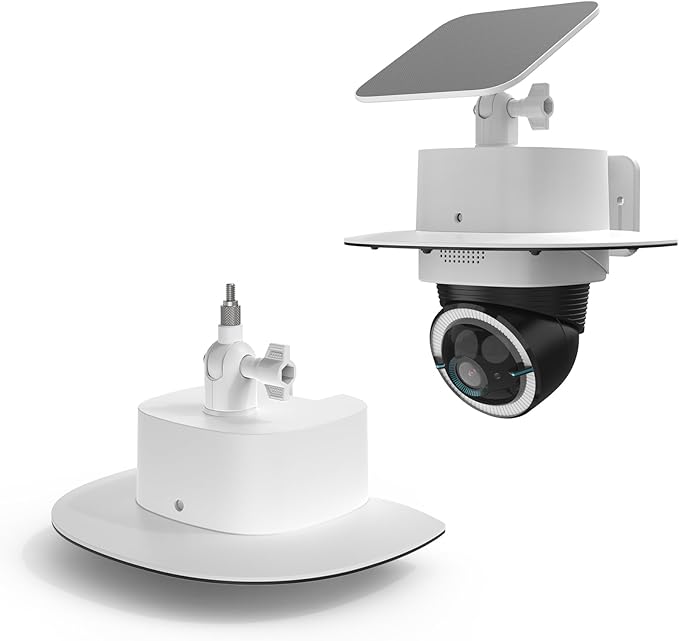 Koroao Rain Sun Shield Cover with Adjustable Mounting Bracket Compatible with eufy Security 4G LTE Cam S330 Camera (Sunshade Cover)