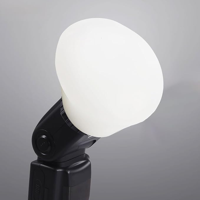 Noteflora SILICONE Rubber Soft Light Shade Diffuser For MagMod And Compatible With For Godox V1 Speedlite Camera Flash, White Modular Lamp Cover