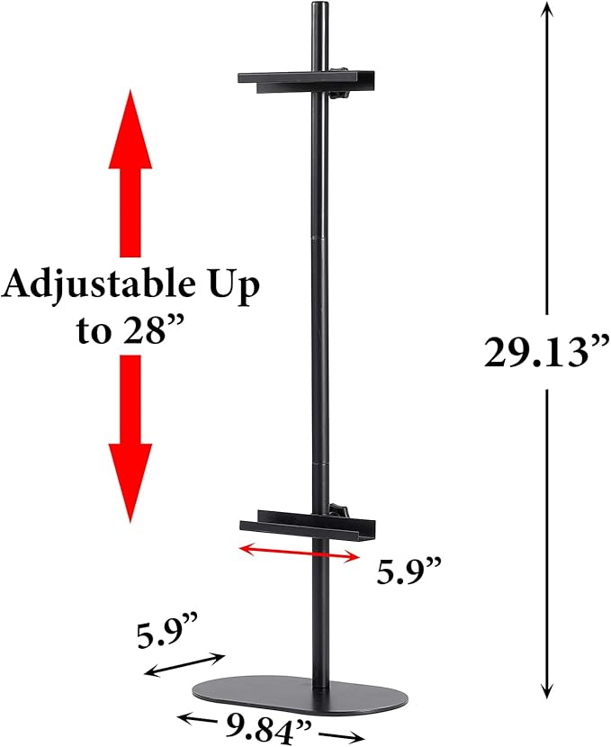 Adjustable Easel Stand, Tabletop Easel Stand for Picture Frames up to 28", Black Metal Picture Stand for Art Signs Photos, Framed Artwork Display Easel Stands for Home Events