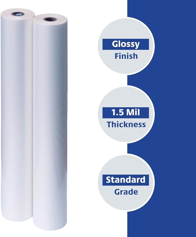 TruLam - 2 Rolls Standard Gloss 1.5 Mil 12 in. x 500 ft. x 1 in. Core Laminating Film