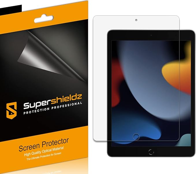 Supershieldz (3 Pack) Designed for iPad 10.2 inch (9th/8th/7th Generation, 2021/2020/2019) Screen Protector, High Definition Clear Shield (PET)