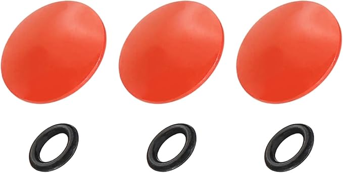 PATIKIL Camera Shutter Button, 3 Pack 10mm Convex Surface Shutter Release Buttons Pure Copper Camera Button for Nikon for Fujifilm for Leica DSLR/SLR, Orange