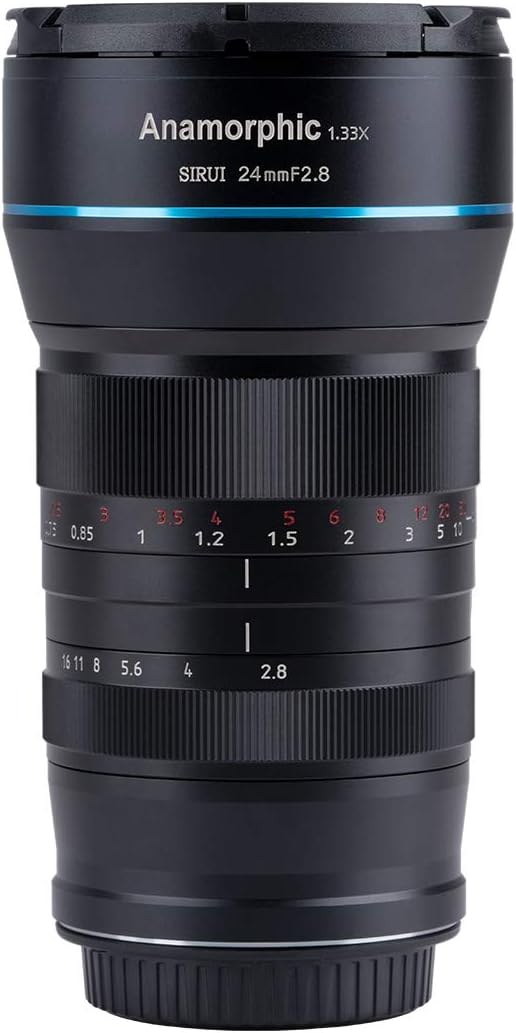 SIRUI 24mm Anamorphic Lens F2.8 1.33X APS-C Camera Lens for E Mount, Blue Flare