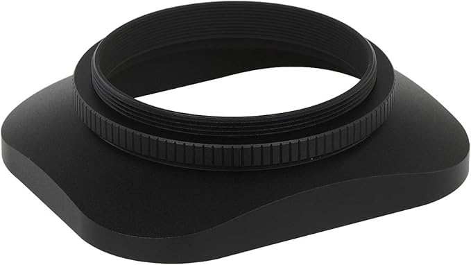 Haoge LH-B46T 46mm Square Metal Screw-in Lens Hood with Cap for Leica Summilux-M 35mm f/1.4 50mm f1.4 E46, Summarit-M 90mm f/2.5 75mm f2.5 E46, Summicron-M 28mm F2 E46, Voigtlander 35mm f/1.7 28mm f2