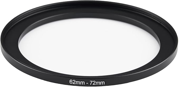 62mm to 72mm Step up Ring Filter Adapter Metal Ring Step up Rings Adapter Filter Compatible with All 72mm UV,CPL,ND,Lens Hood,Threaded Lens ect (62mm to 72mm)