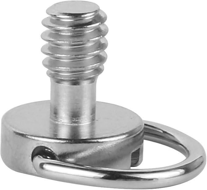 FEICHAO 10pcs Universal Camera Quick Release Plate D-Ring Screw Thread 1/4 Screw Aluminum Alloy Metal Screw for DSLR Camera