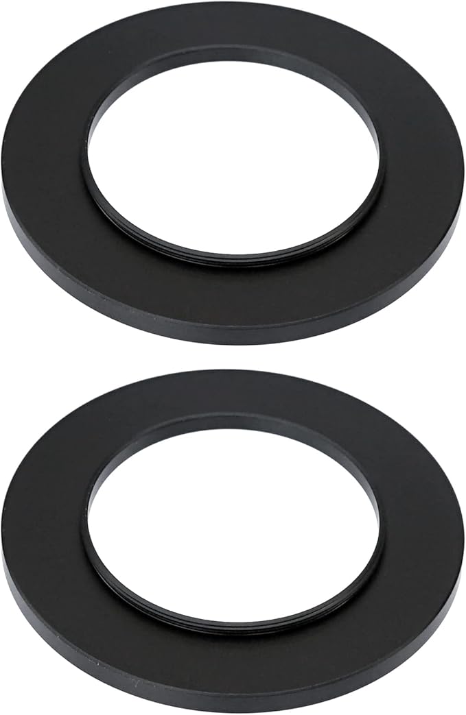 (2 Pcs) 49-77MM Step Up Ring Adapter, 49mm to 77mm Filter Ring, 49 mm Male 77 mm Female Stepping Up Ring for DSLR Camera Lens and ND UV CPL Infrared Filters