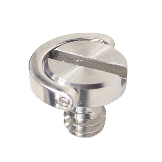 Camera Screw 1/4 Inch D-Ring Nickel Plated Iron Screw Quick Release Plate Mount Tripod Accessories for DSLR Camera Tripod Monopod Strap Mount Screw
