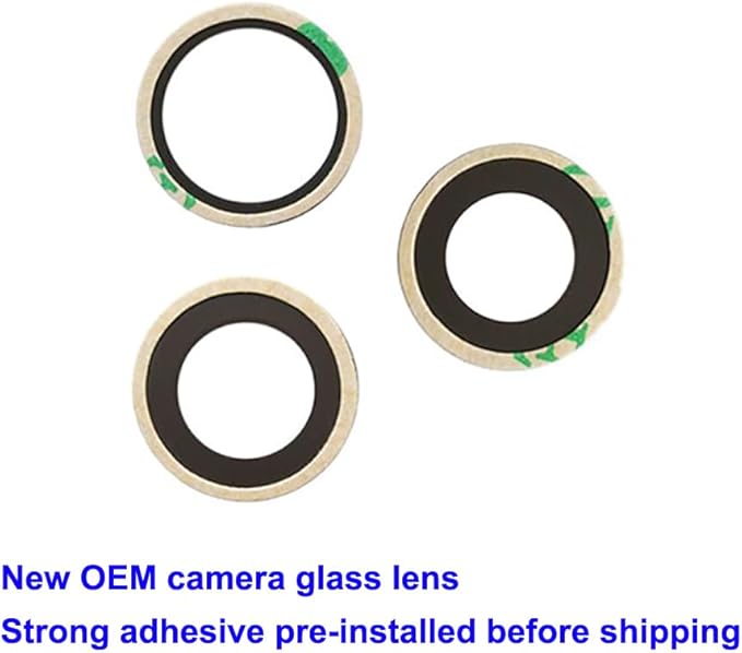 3pcs OEM Rear Camera Glass Lens Replacement for iPhone 16 Pro 6.3 Inches and for iPhone 16 Pro Max 6.9 Inches Adhesive Preinstalled with Repair Tools Set (for 16 Pro / 16 Pro Max)