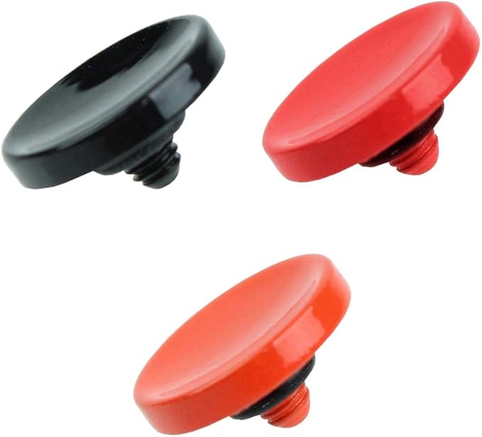 Foto&Tech Soft Shutter Release Button Compatible with Fuji Fujifilm X-T5 X-T4 X-T3 X-T30 X-T30 II X-T20 X-PRO3 X100V X100F X-E4 X-E3 RX1R II RX10 IV III Leica M9 Nikon Df F3 (3 Pieces, RD+BK+OR)