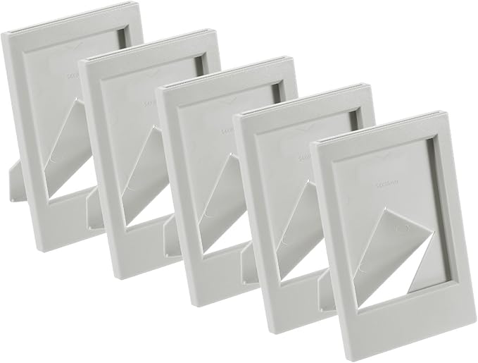 uxcell 5 Pcs Mini Picture Frames 2.4 x 3.6 Inch Rectangle Small Picture Photo Frame Holder for Tabletop Display Photos Paintings Landscape Posters Artwork, Grey